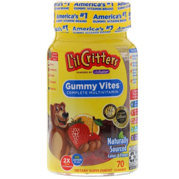 Kẹo dẻo L'il Critters Gummy Vites Mỹ - 70 viên