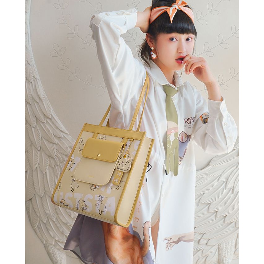 Túi xách nữ đẹp tote bag thời trang cao cấp hàng hiệu Just Star ViAnh Store 172649 Họa Tiết Dễ Thương