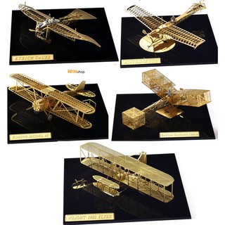 Mô hình lắp ghép 3d kim loại các mẫu máy bay cổ(gold)