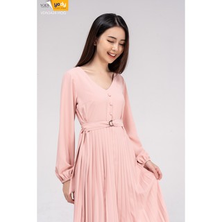 Đầm Yody cổ tim dập ly VDN3424