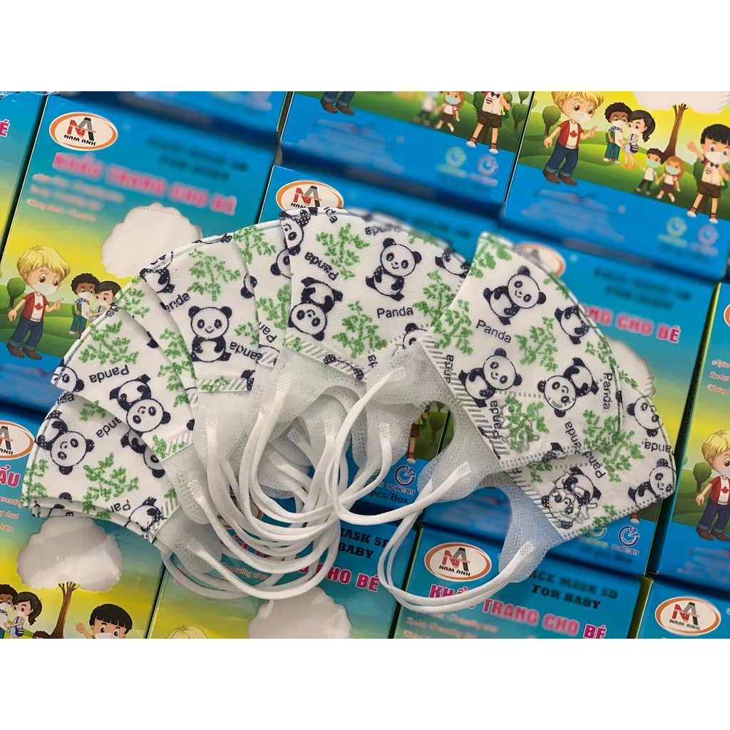 Khẩu Trang Y Tế 5D Trẻ Em Nam Anh - Hộp 10 cái