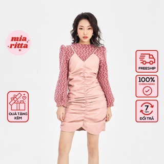 Váy 2 dây thiết kế nhún form nhỏ ôm người Mia Ritta V986 ảnh thật