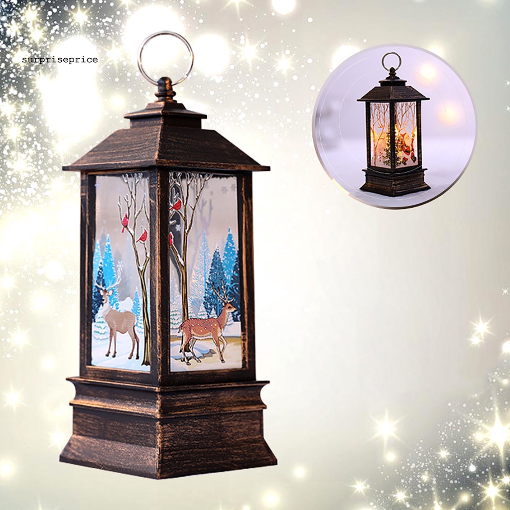 Đèn dầu thiết kế hình ông già noel/tuần lộc nhỏ nhắn trang trí nhà cửa dịp giáng sinh