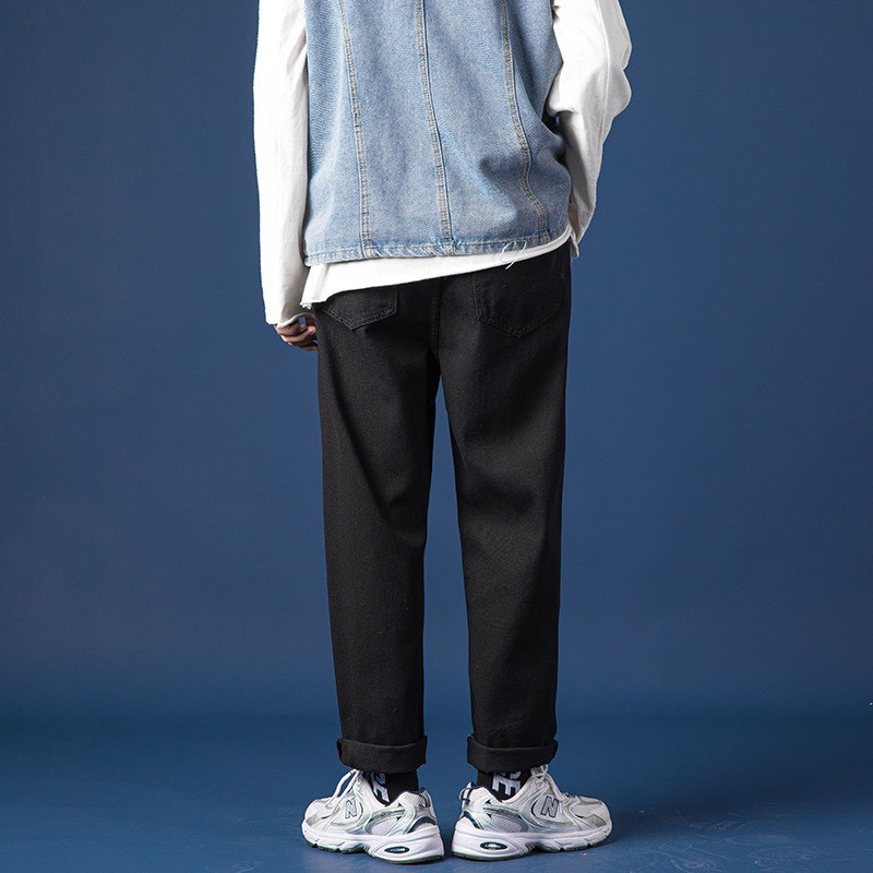 Quần jean Baggy ống xuông, rộng nam, nư TR01 hottrend hàn quốc 2021 TiTi-Fashion