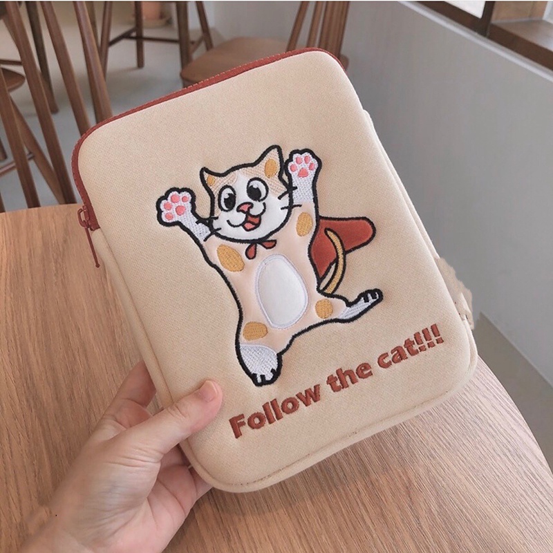 IELGY Túi Xách Đựng Máy Tính Bảng In Hoạt Hình Kiểu Hàn Quốc Dễ Thương Cho Bạn Gái