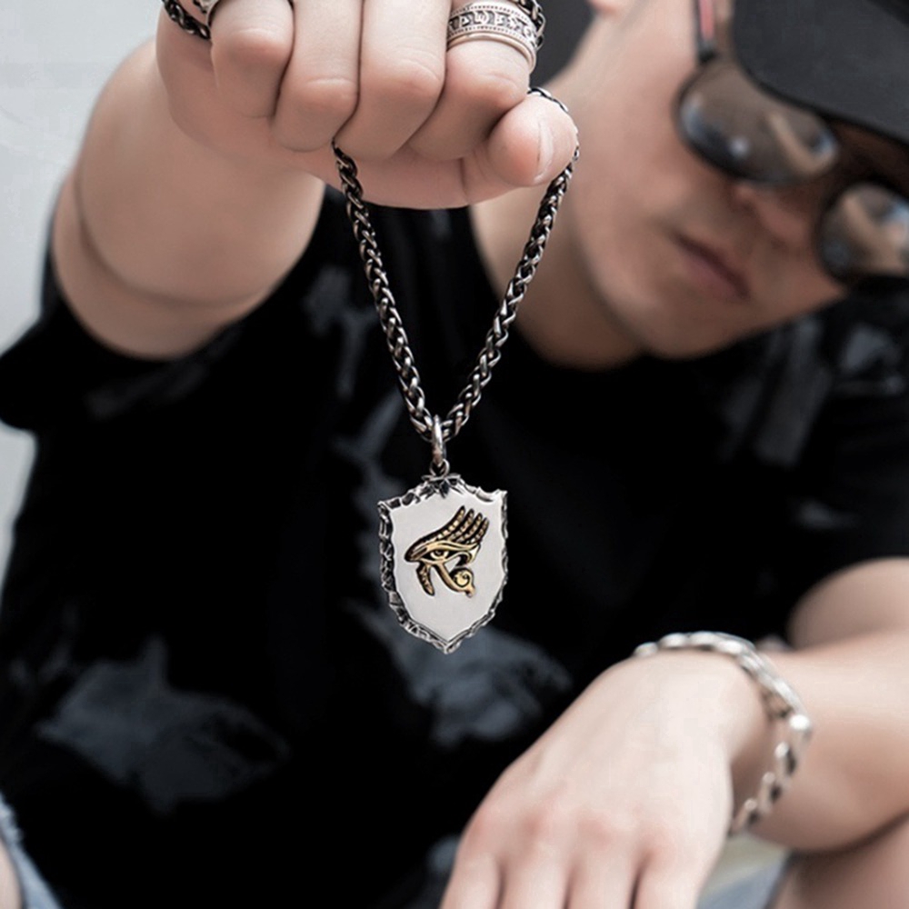 New Fashion Eye Pendant Necklace Men's Hip Hop Necklace