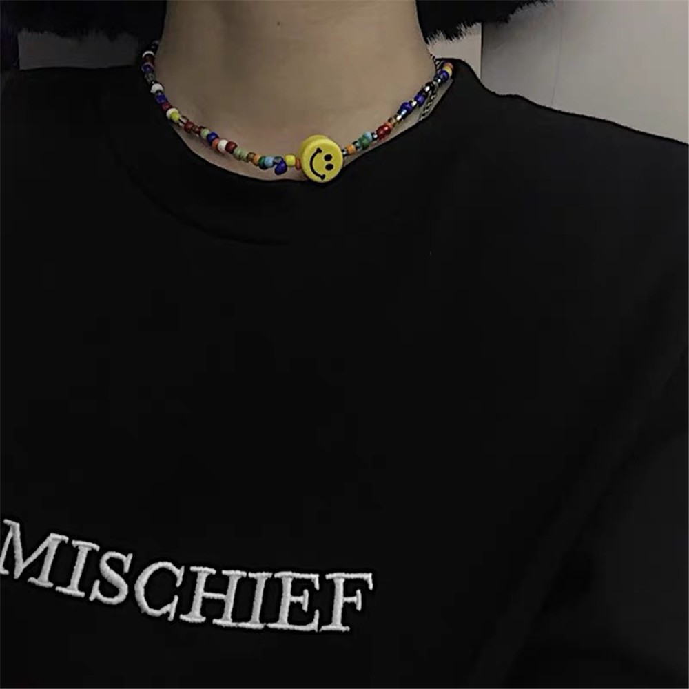 【COD】Chuỗi Hạt Hình Mặt Cười Phong Cách Bohemian Thời Trang Mùa Hè