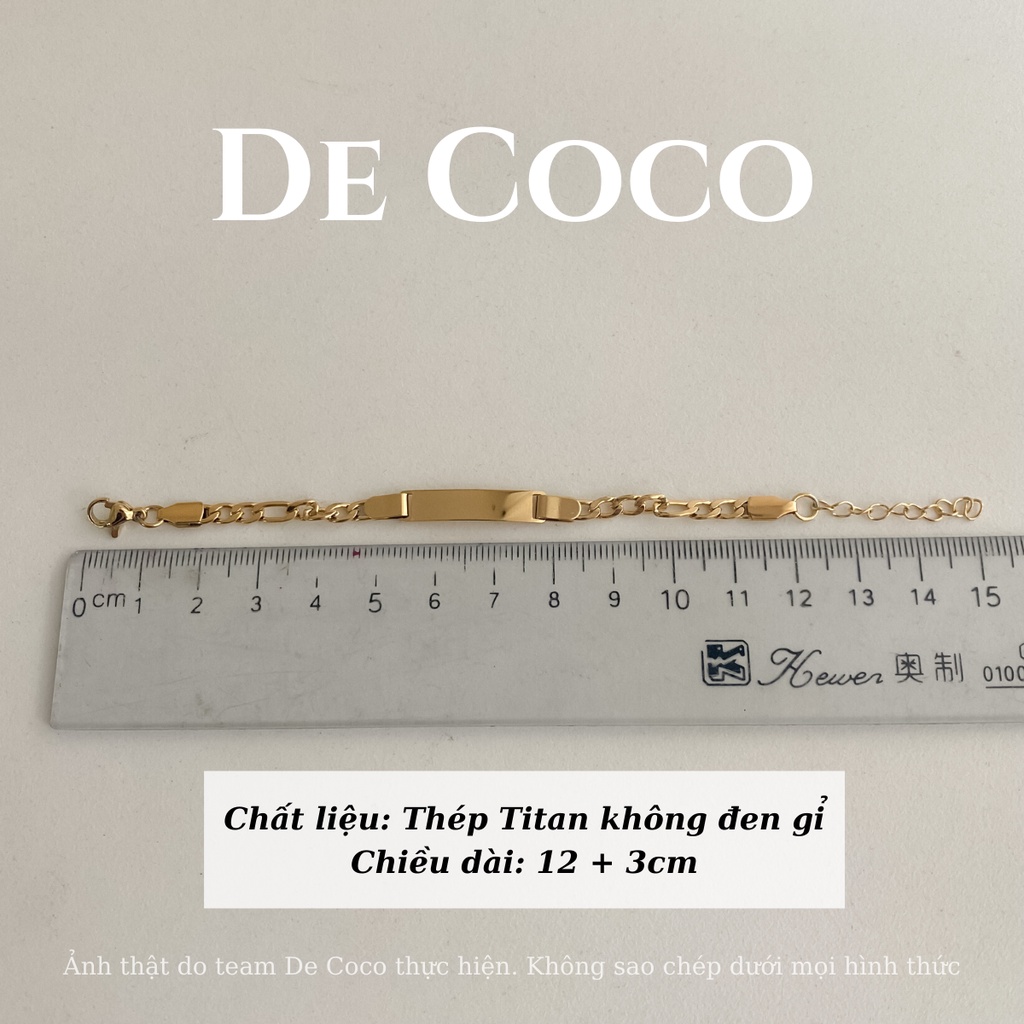 Vòng tay titan xích bạc - Belt Bracelet - de Coco