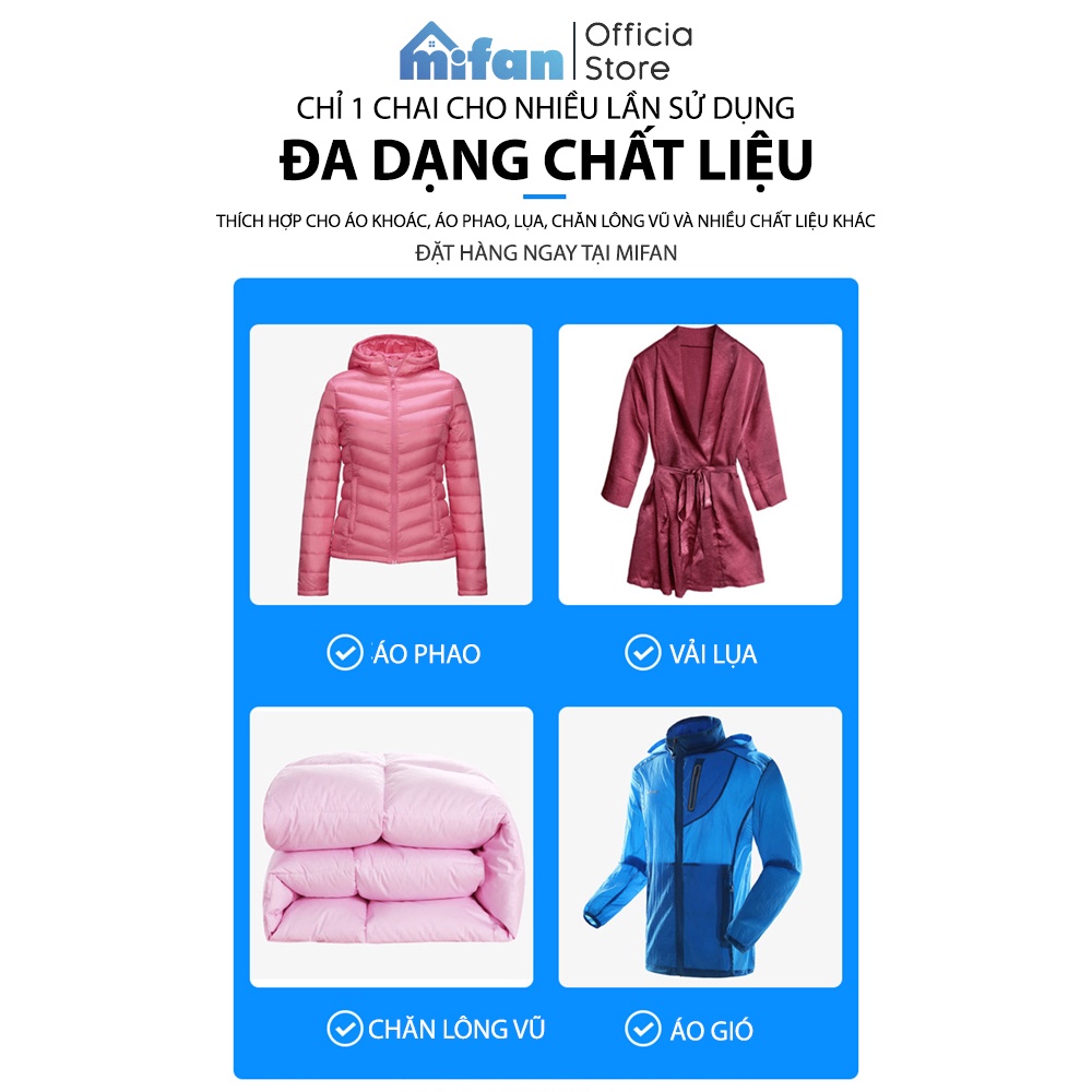 Chai Xịt Giặt Khô Áo Khoác Loves Home 200ml - Bình xịt bọt làm sạch vệ sinh quần áo siêu tốc - MIFAN HÀNG CHÍNH HÃNG