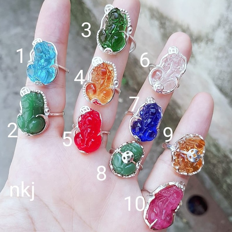 NHẪN TỲ HƯU BẠC TA BỌC ĐÁ PHONG THỦY CHO NGƯỜI MỆNH KIM, MỘC, THỦY, HỎA, THỔ