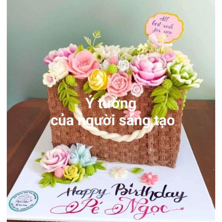 Khuôn silicon ốp viền bánh, tạo vân bánh fondant rau câu xôi đậu socola ốp len đan ô lên xuống giỏ hoa