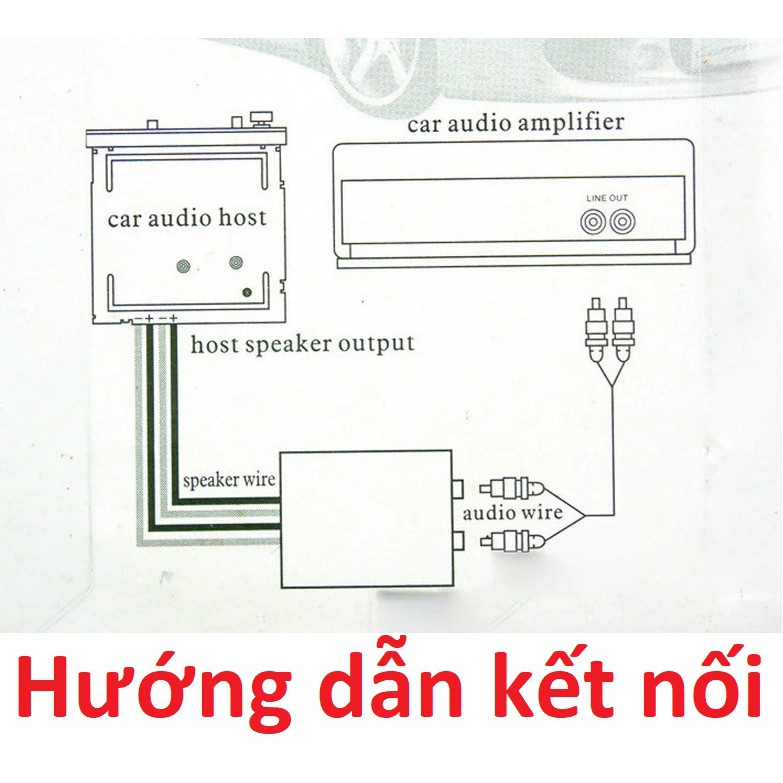 Bộ chuyển đổi âm thanh từ tần số cao đến thấp cho loa sub trầm bass ô tô line out RCA 12V SS-103