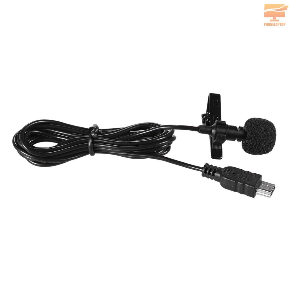 150cm Professional Mini USB Omni-Directional Stereo Mic Microphone with Collar Clip for Gopro Hero 3 3+ 4