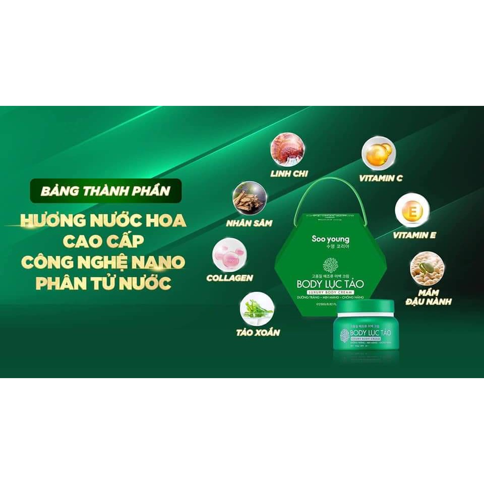 Kem body Lục tảo Soo young, kem dưỡng da thẩm thấu nhanh giúp làn da trở nên trắng mịn | BigBuy360 - bigbuy360.vn