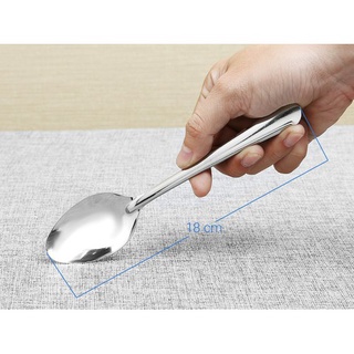  Sét 10 thìa inox cán dài 18cm