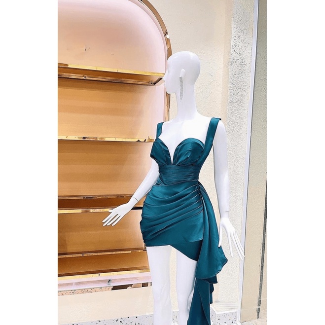 ĐẦM THIẾT KẾ NỮ BODY XẾP TÀ RỚT SANG CHẢNH CỰC HOT PU (HÀNG QUẢNG CHÂU)