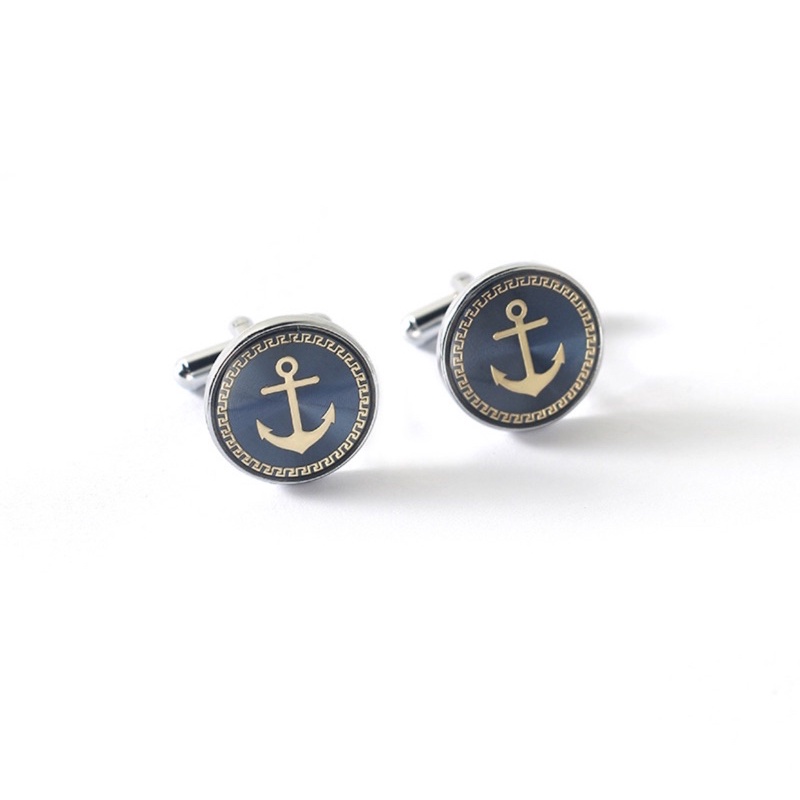 Cufflinks khuy măng sét cao cấp màu xanh