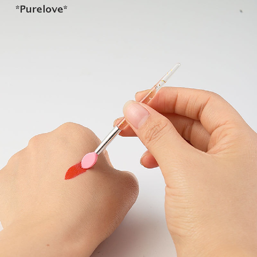 Set 10 Cọ Trang Điểm Mắt Môi Đầu Silicon Mềm Tiện Lợi