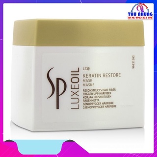 MẶT NẠ Ủ TÓC CAO CẤP SP LUXE OIL KERATIN RESTORE MASK PHỤC HỒI TÓC HƯ WELLA ĐỨC 400ML