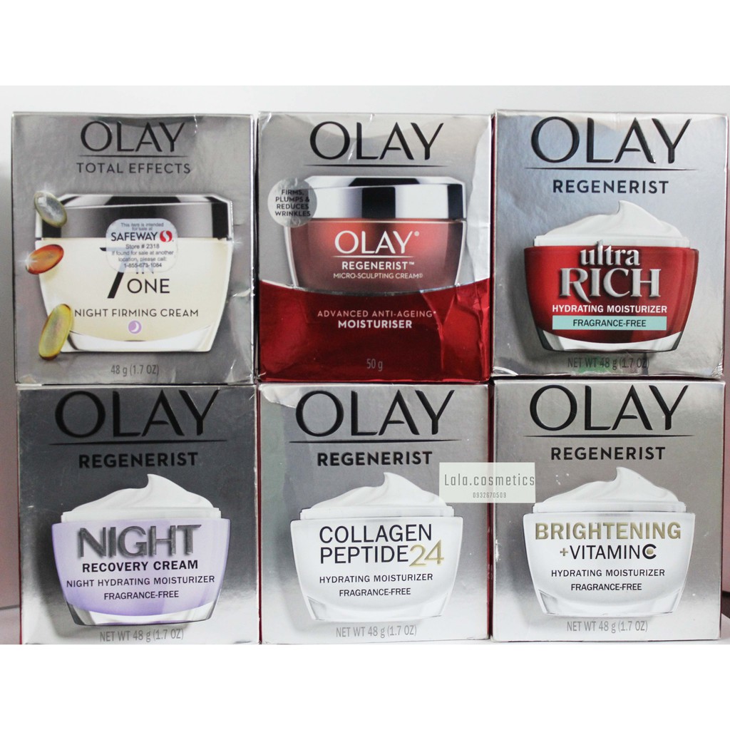 [Hàng Mỹ] Kem Dưỡng Da Ban Đêm Olay Regenerist Retinol 24 Night Moisturizer Fragrance Free 48g