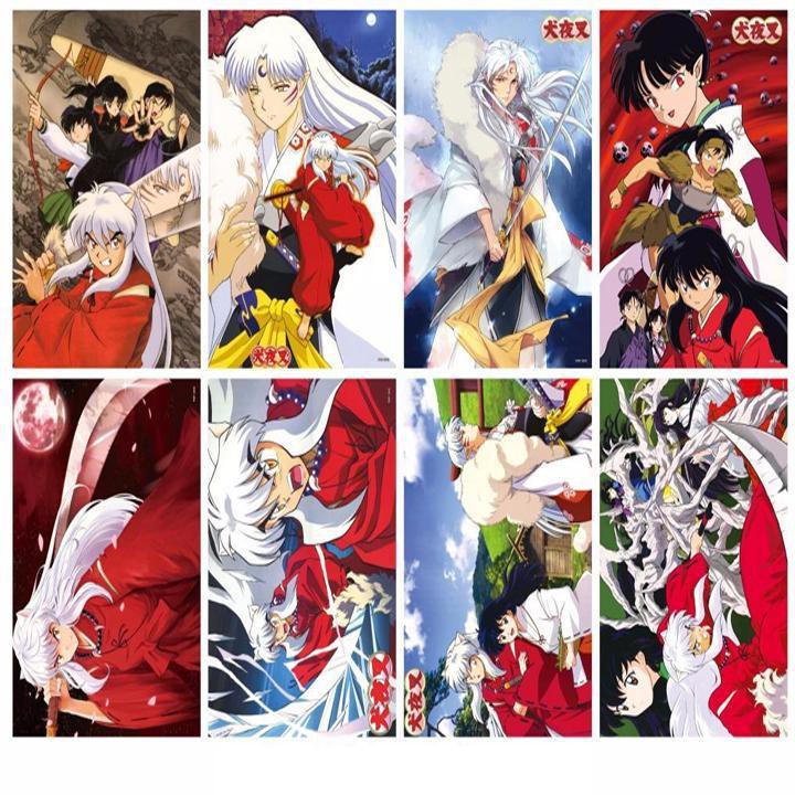Poster Inuyasha Khuyển Dạ Xoa tranh treo album ảnh in hình anime chibi đẹp quà tặng dễ thương