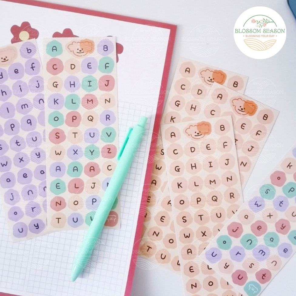[STICKER] Nhãn dán bảng chữ cái Alphabet dùng để trang trí sổ