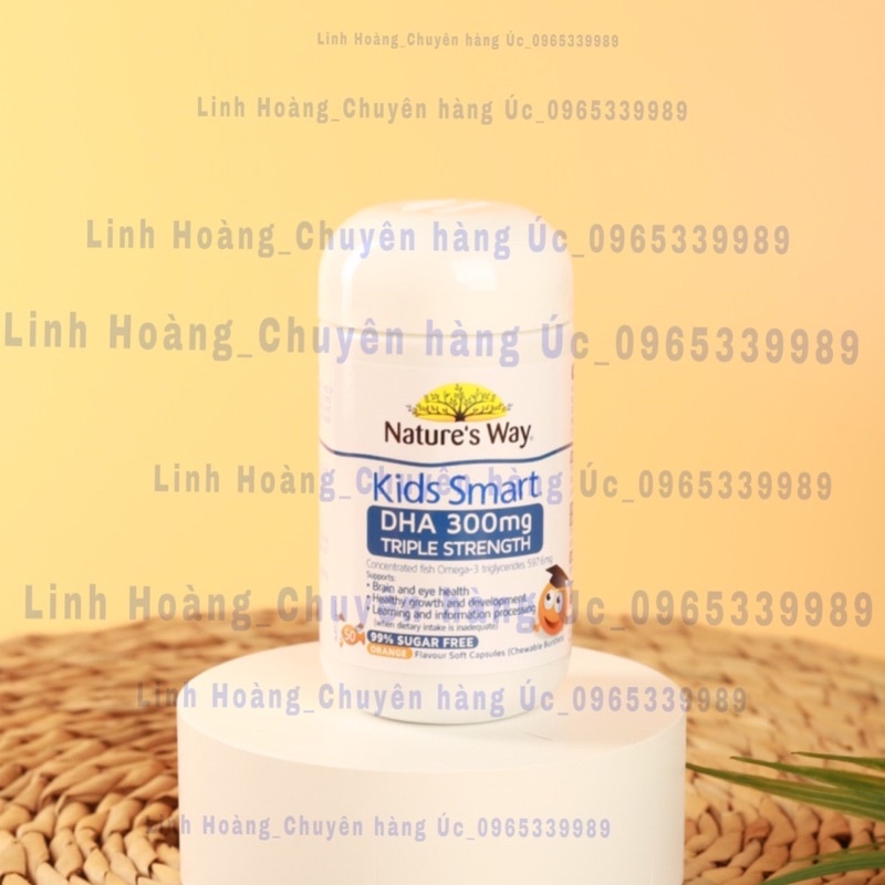 Viên Nhai Nature's Way Kids Smart DHA 300mg Triple Strength Tăng Cường Sự Phát Triển Của Trẻ_ 50 Viên
