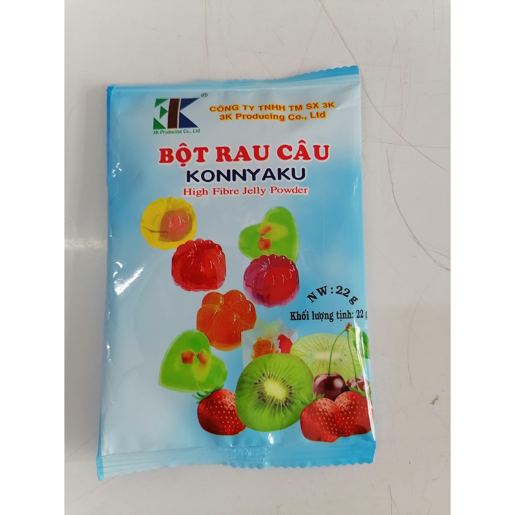 [22g] BỘT RAU CÂU [VN] KONNYAKU High Fibre Jelly Powder (btn-hk)