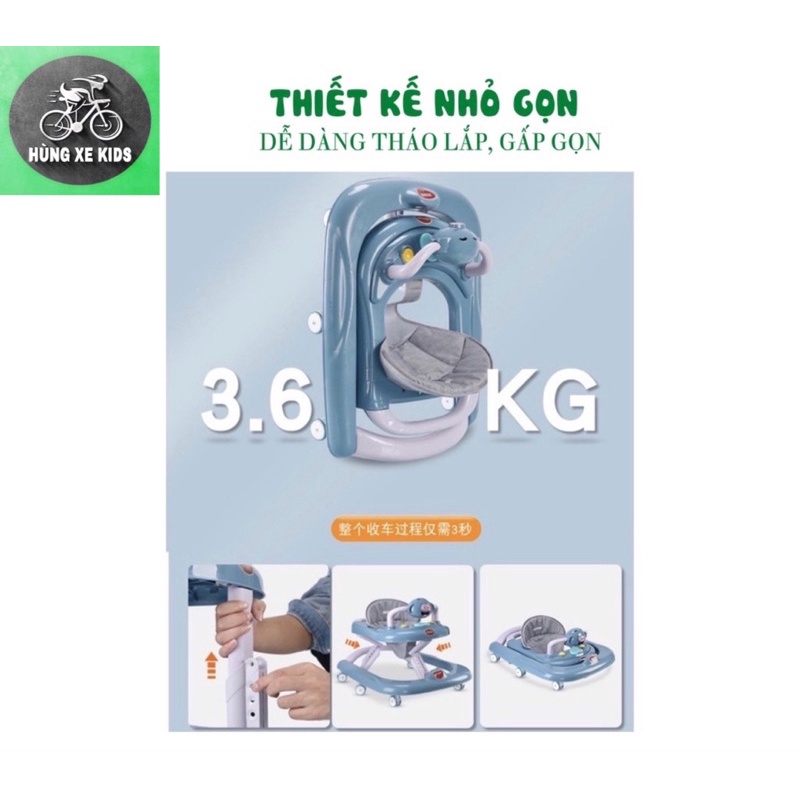 Xe tập đi chữ U đa năng cao cấp cho bé -Có bàn ăn có đèn sáng và nhạc gấp gọn …