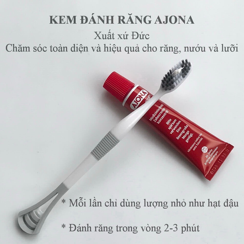 Kem đánh răng Ajona xuất xứ Đức, chất lượng, bảo vệ răng miệng hiệu quả, trắng răng thơm mát tự nhiên-Tiện Ích Vượt Trội