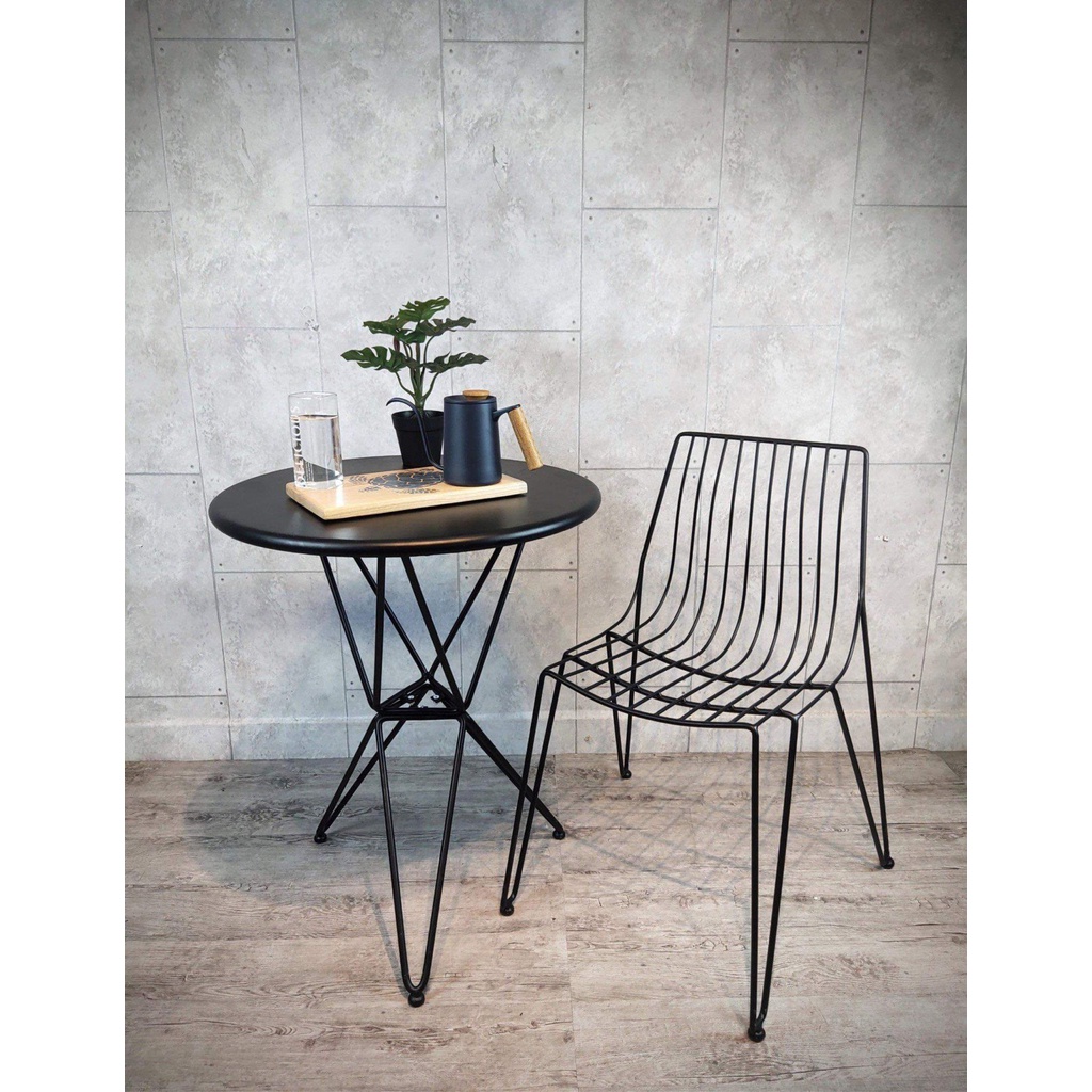 Bàn sắt sơn tĩnh điện - để ngoài trời, sân vườn, tự lắp ráp