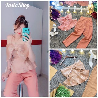 BỘ LỤA TƠ ÁO 2 DÂY NƠ NGỰC SIÊU XINH