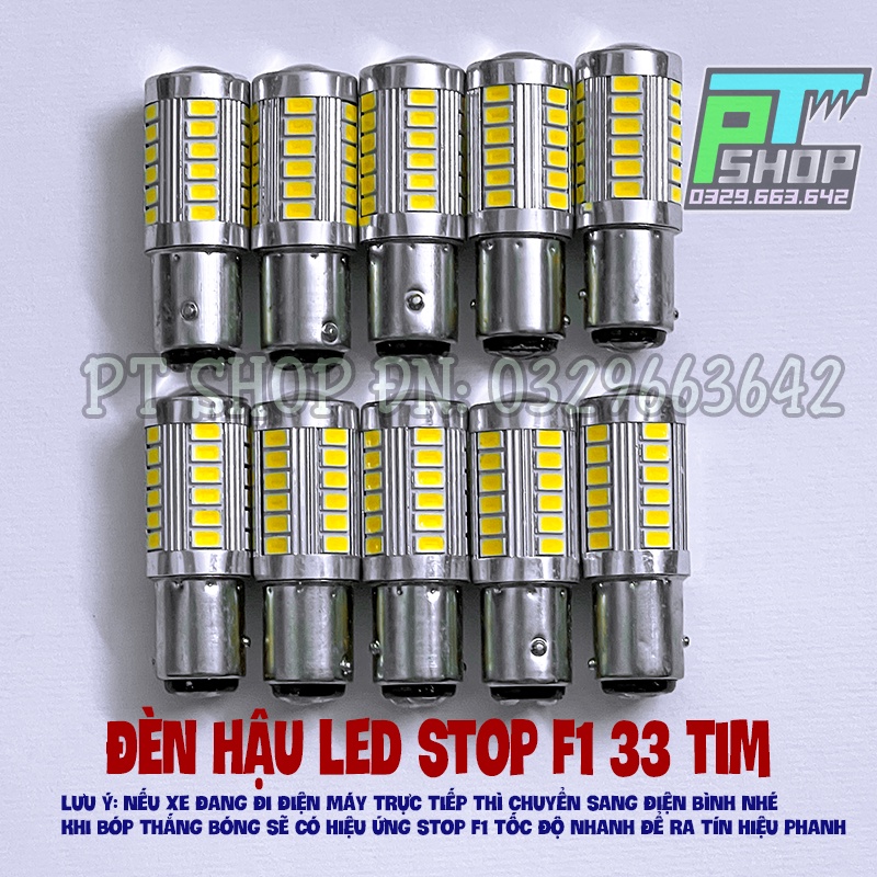 Đèn Led Hậu Nháy Audi 30 Tim 2 Chân Cho Xe Honda Future, Wave, Sirius, Winner