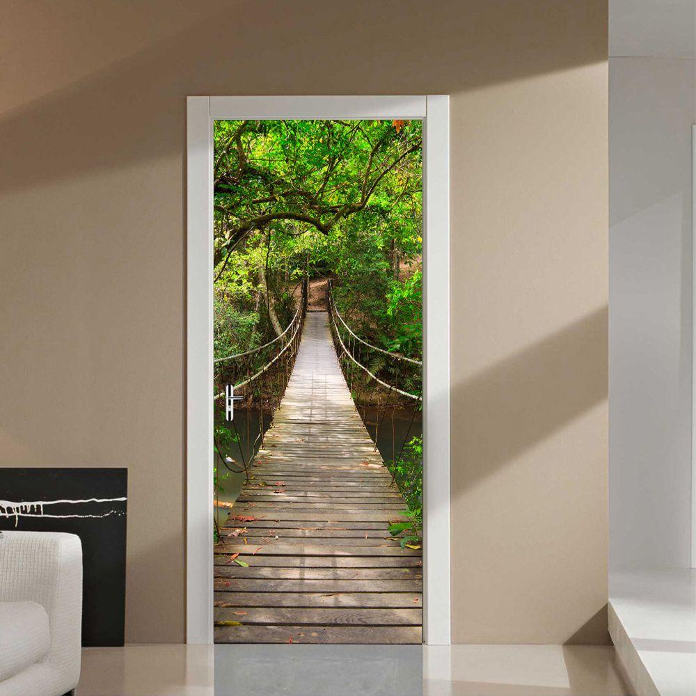 Miếng Dán Tường / Cửa Bằng PVC Tự Dính Hình Phong Cảnh Thiên Nhiên