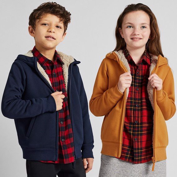 Áo nỉ lót lông cừu #Uniqlo Kids Nhật Bản