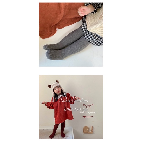 Quần Tất Lông Cừu Bé Gái Bé Trai Cực Ấm Quần Legging Trẻ Em Thu Đông Quảng Châu Cam Kết Đẹp