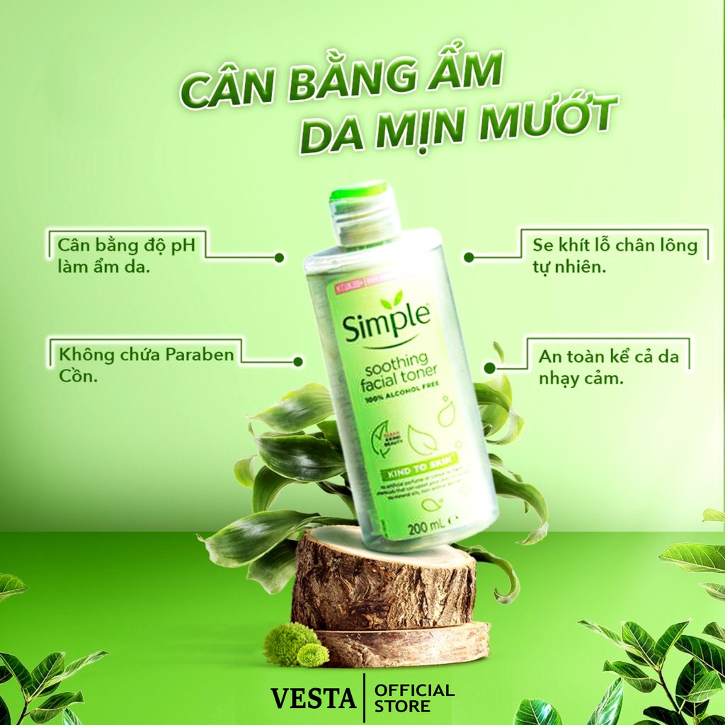 Toner Simple Nước Hoa Hồng Skincare Cân Bằng Cấp Ẩm Dưỡng Da 200ml | BigBuy360 - bigbuy360.vn