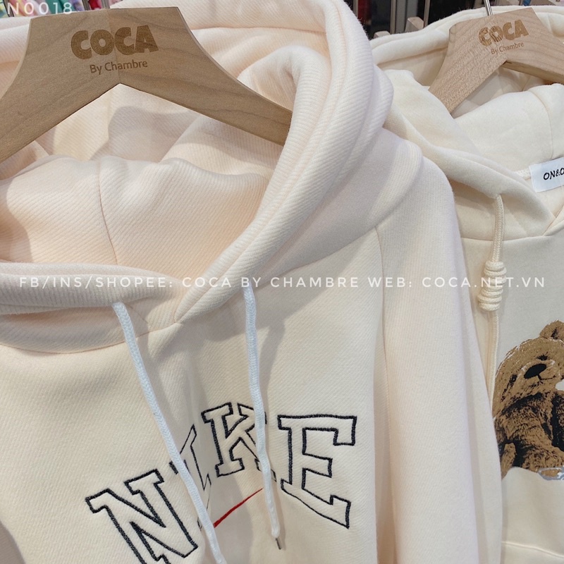 [N0018]🐮 Áo HOODIE nỉ bông dày tay bồng thêu N I K E form to rộng (Có sẵn/ảnh thật) | BigBuy360 - bigbuy360.vn