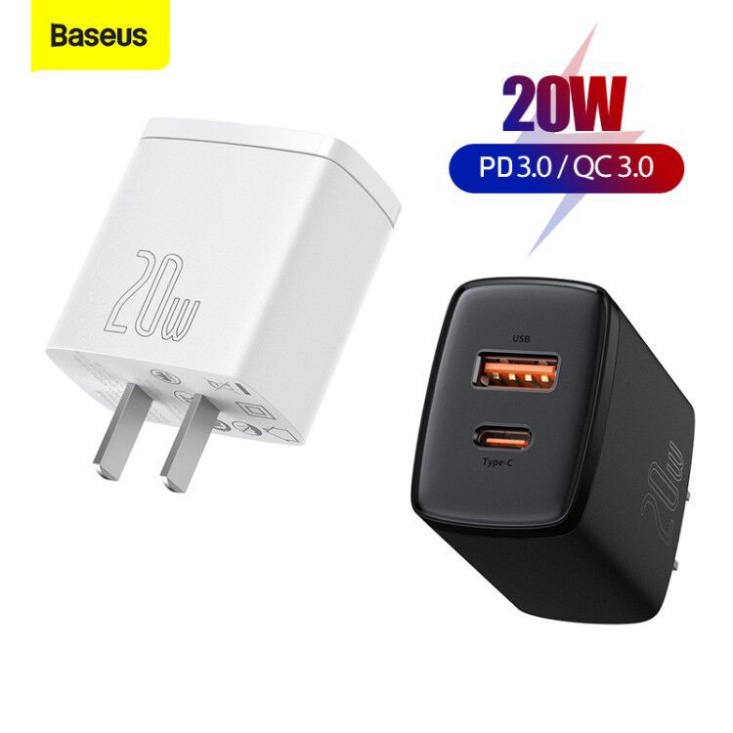 Cốc Sạc Nhanh Baseus 20W Super Si / Super Si 30W/ 20W Cube Hỗ Trợ QC3.0 PD cho điện thoại BH 12T