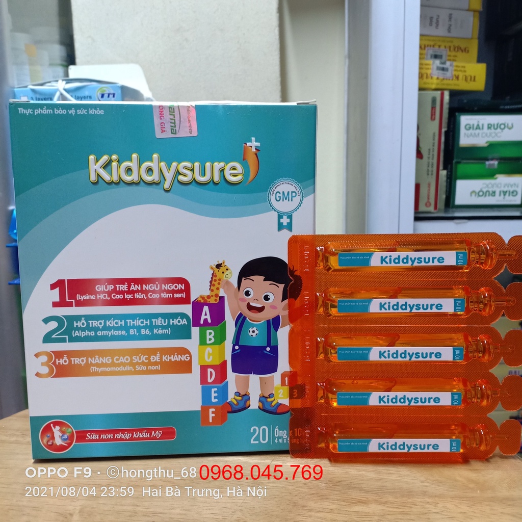 Siro Kiddysure hộp 20 ống - Giúp trẻ ăn ngủ ngon, tăng sức đề kháng