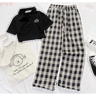 🍬Set Baggy Caro + Crop Logo