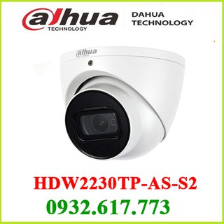 Camera IP Dome hồng ngoại 2.0 Megapixel DAHUA IPC-HDW2230TP-AS-S2