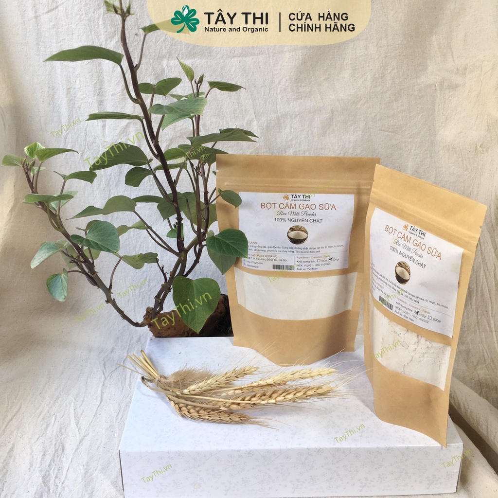 100gr - 200gr bột cám gạo nguyên chất - Kiểm định TSL - Mỹ Phẩm Tây Thi Natural and Organic - Bột handmade