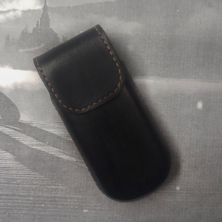 Bao da Nokia 6700 - Da bò xịn - Đồ da handmade - Màu đen AC0376