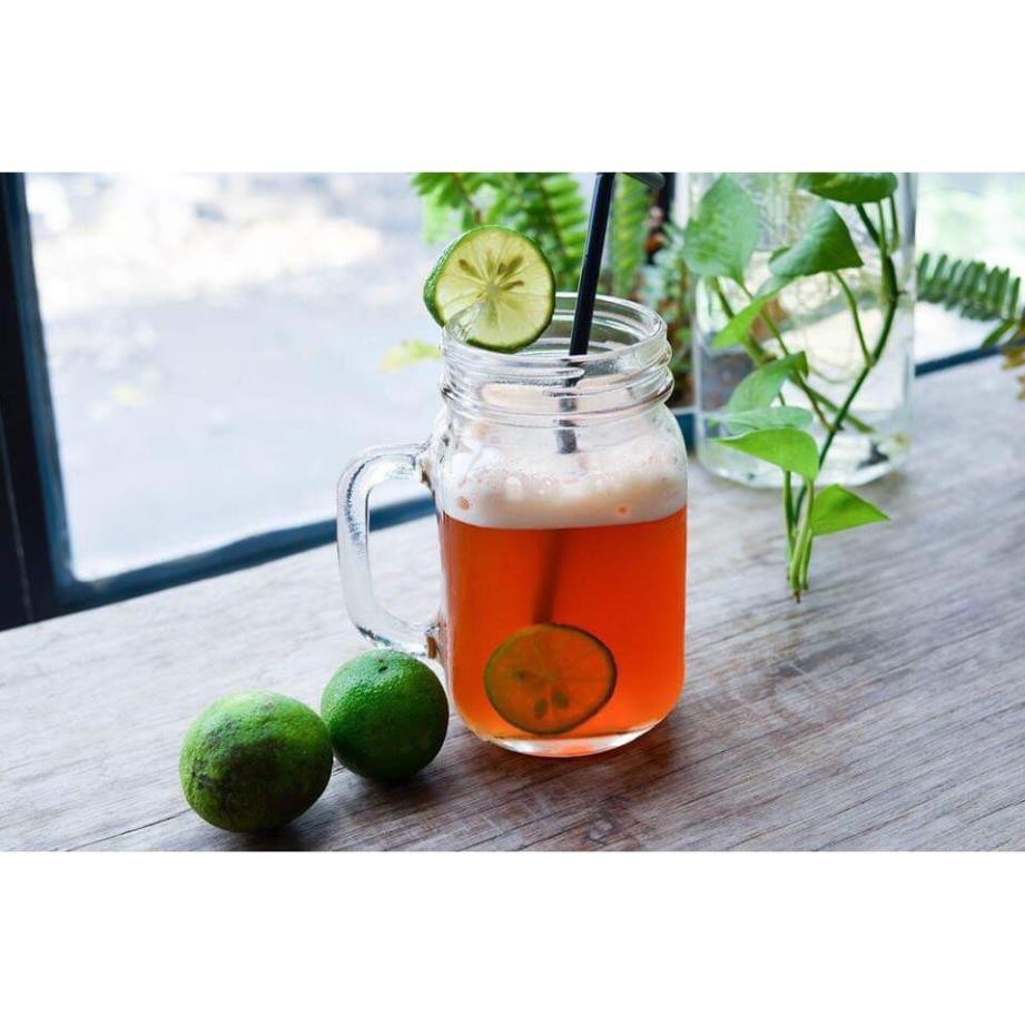 Ly  thủy tinh quai 500ml có nắp nhôm kín