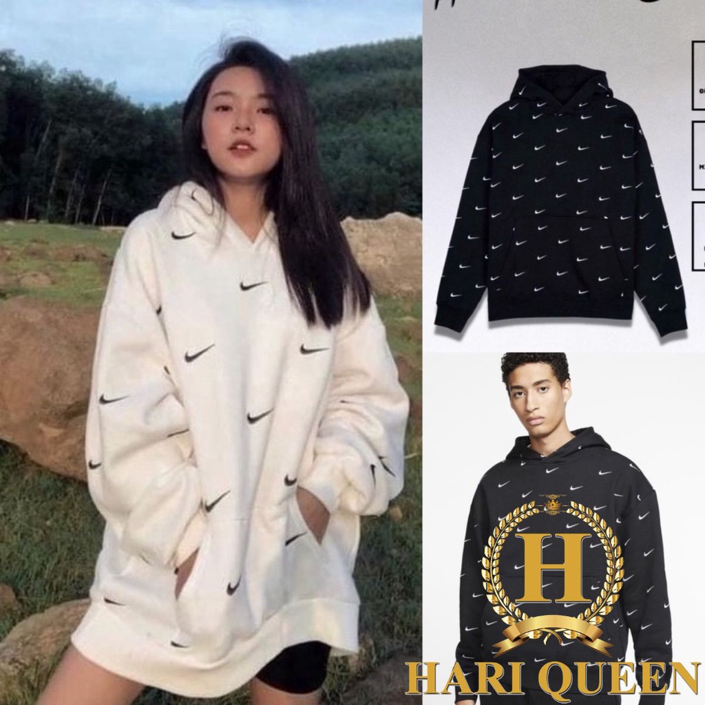 Áo hoodie nỉ cottong dấu tích in kín siêu hot HARIQUEEN