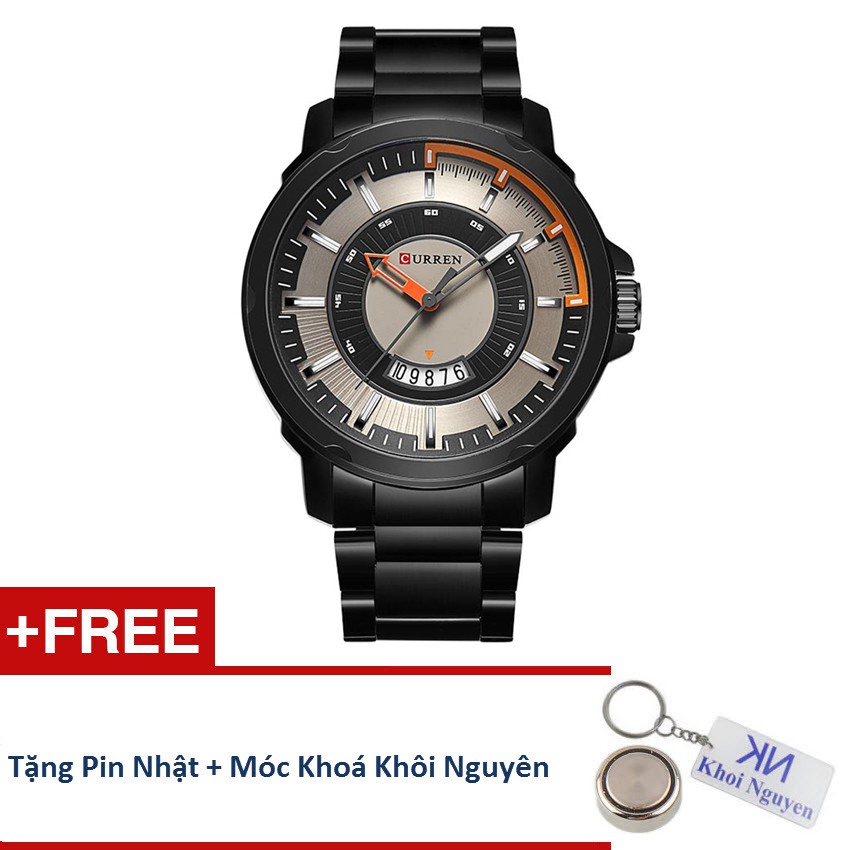 Đồng Hồ Nam Curren 8229 (Có 5 Màu: Đen,Đen Xanh,Đen Cam,Trắng Nâu,Trắng Đen) + Tặng Pin, Móc Khóa