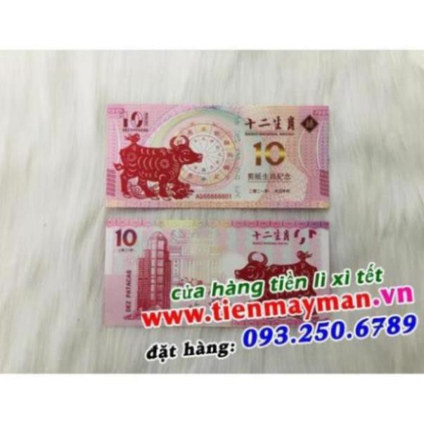 COMBO 7 TỜ Tiền con trâu 2021 của Macao , Trung Quốc, Mỹ, Zimbabwe, Lào lưu niệm làm quà tặng Tết, tặng kèm bao lì xì