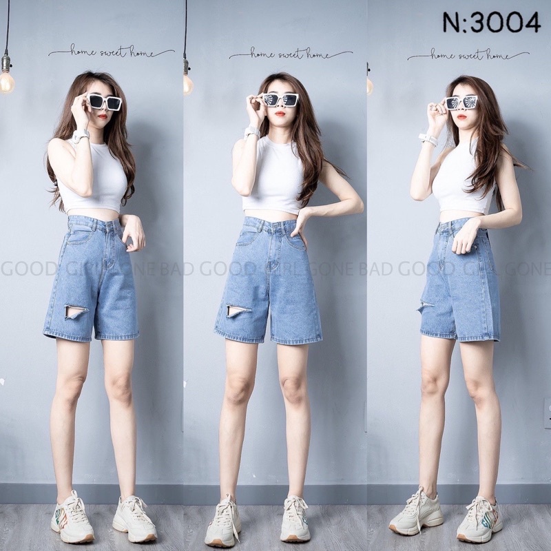 QUẦN SÓC BÒ RÁCH XẺ Mã SR03