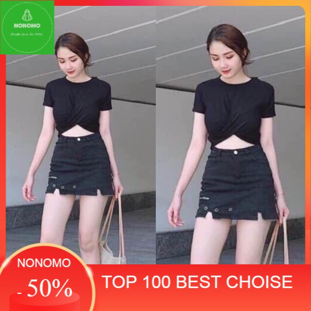 Áo Croptop Xoắn Bụng Cá Tính D&N ( Áo Thun Croptop Dễ Thương) cho bạn thêm xinh đẹp và tự tin dạo phố